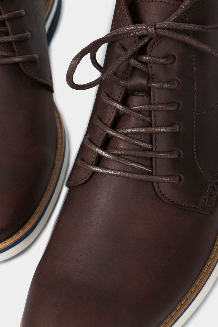 Vélez Botas Casual Play Cuero Hombre Efecto Envejecido Café-3