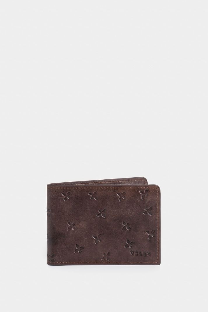 Vélez Billetera Hibiscus 2.0 Cuero Hombre Diseño Abejas Café-0