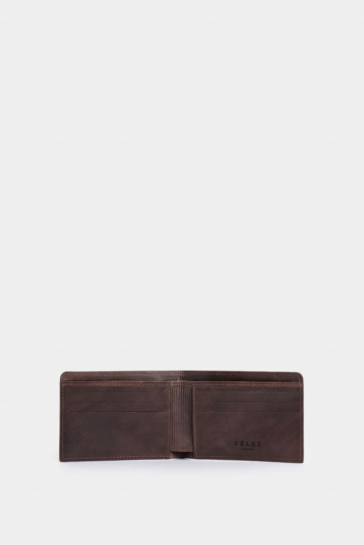 Vélez Billetera Hibiscus 2.0 Cuero Hombre Diseño Abejas Café-1