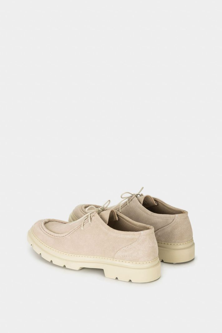 Vélez Zapatos Cordón Nova Cuero Hombre Textura Gamuzada Arena-2