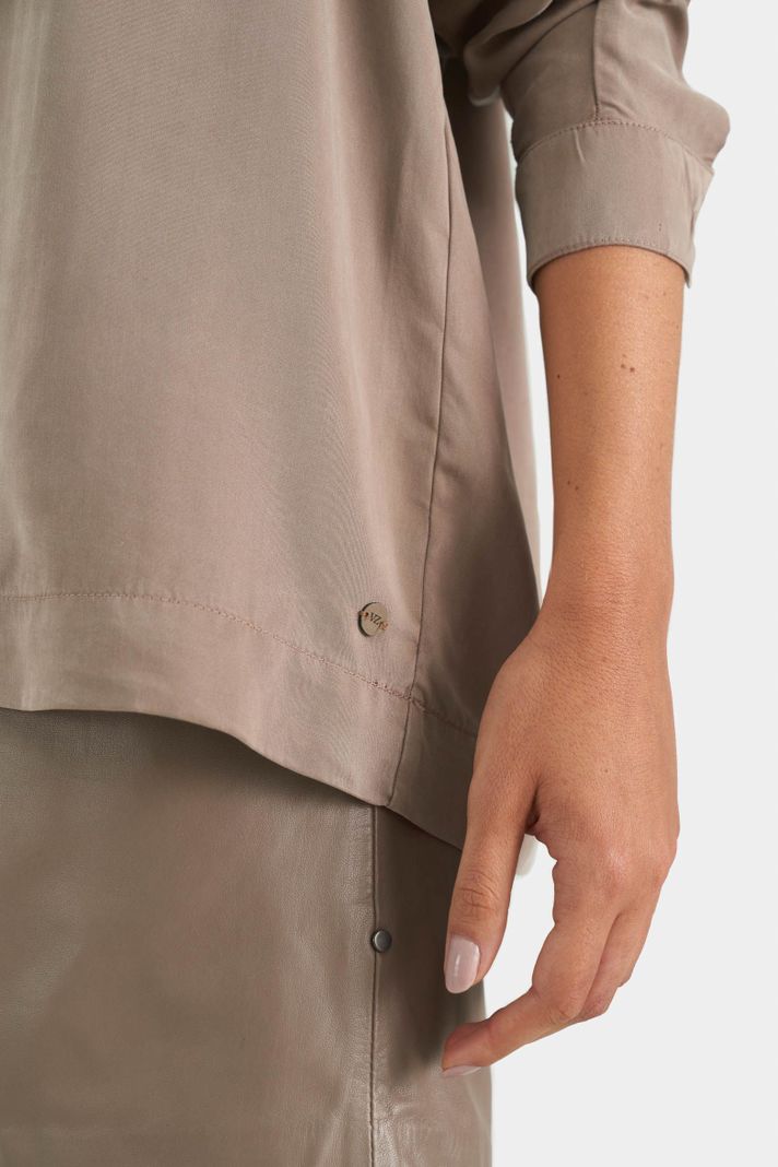 Vélez Camisa Uyuni Para Mujer Estilo Cargo Canela-3
