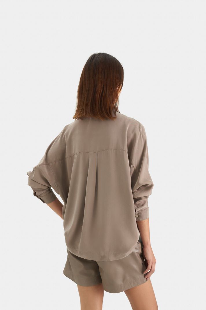 Vélez Camisa Uyuni Para Mujer Estilo Cargo Canela-4