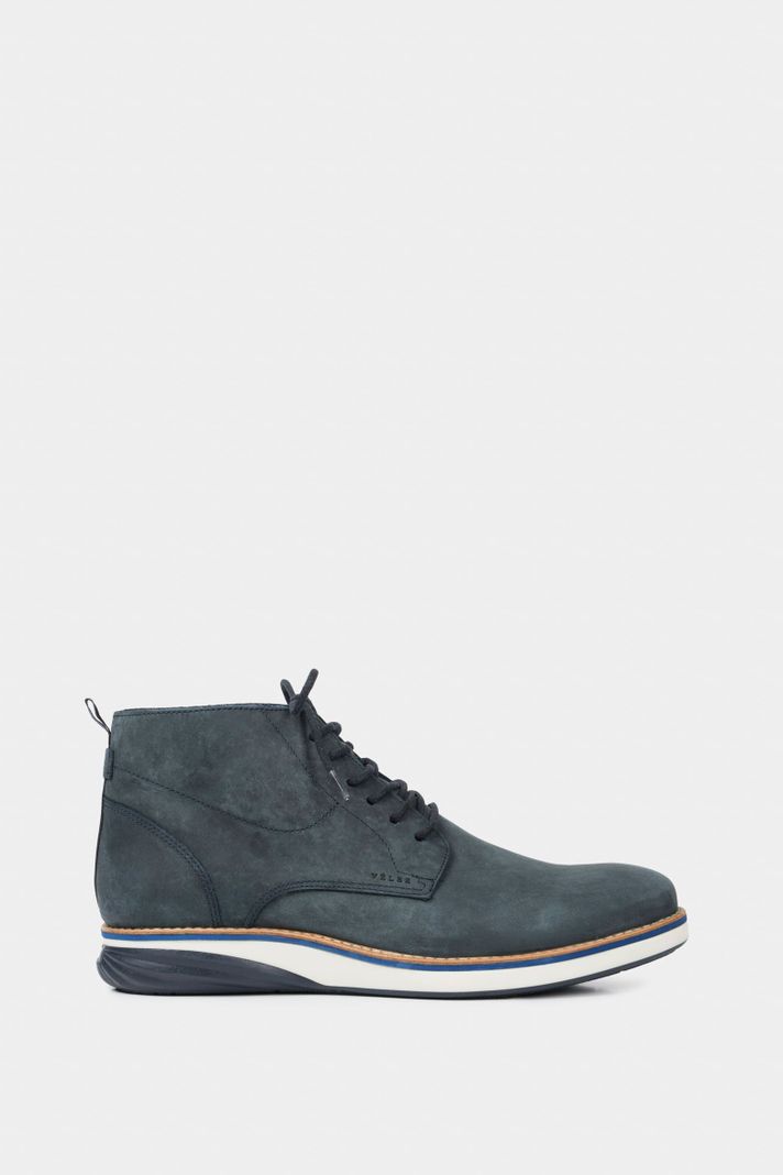 Vélez Botas Casual Play Cuero Hombre Efecto Envejecido Azul-0