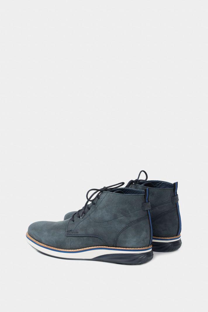 Vélez Botas Casual Play Cuero Hombre Efecto Envejecido Azul-2