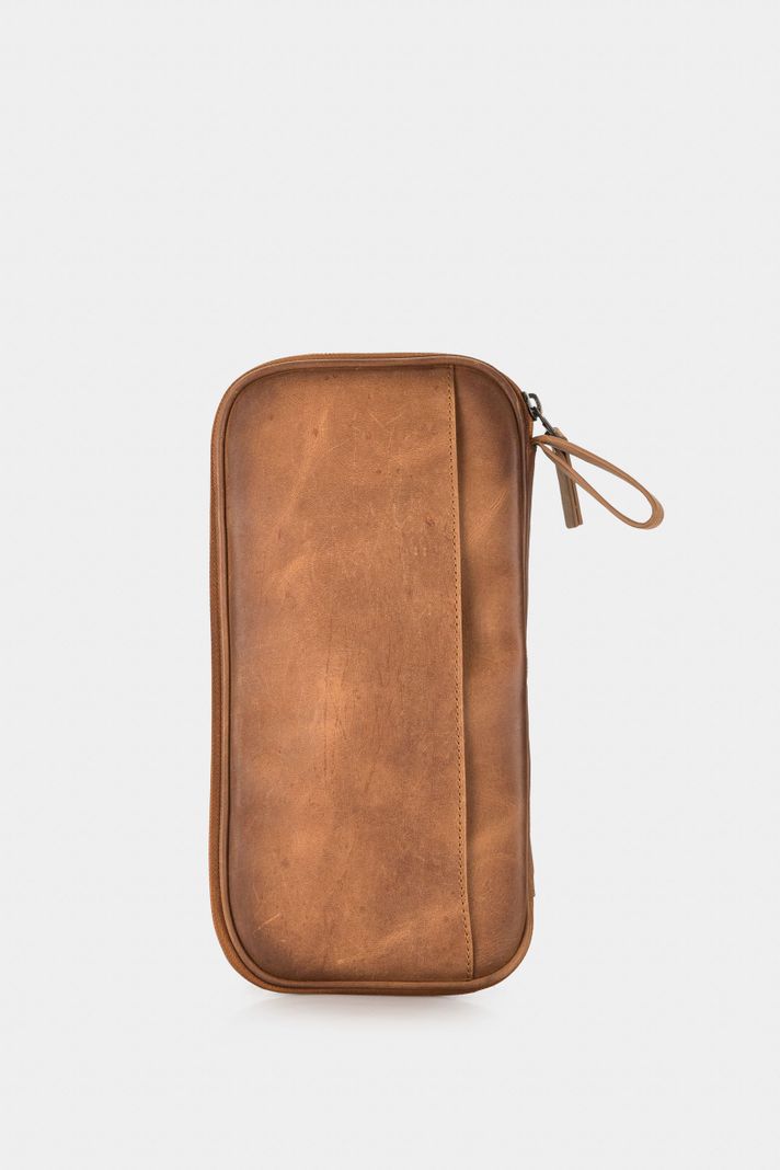 Vélez Porta Pasaporte De Cuero Para Hombre Ibis Miel-2