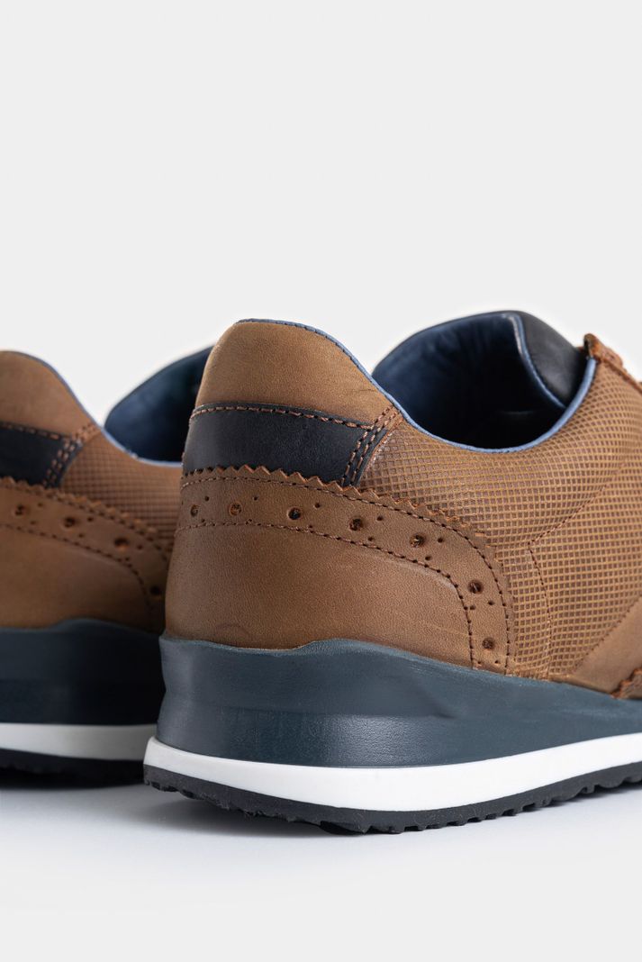 Vélez Tenis Casual Cooper De Cuero Vintage Brandy-4