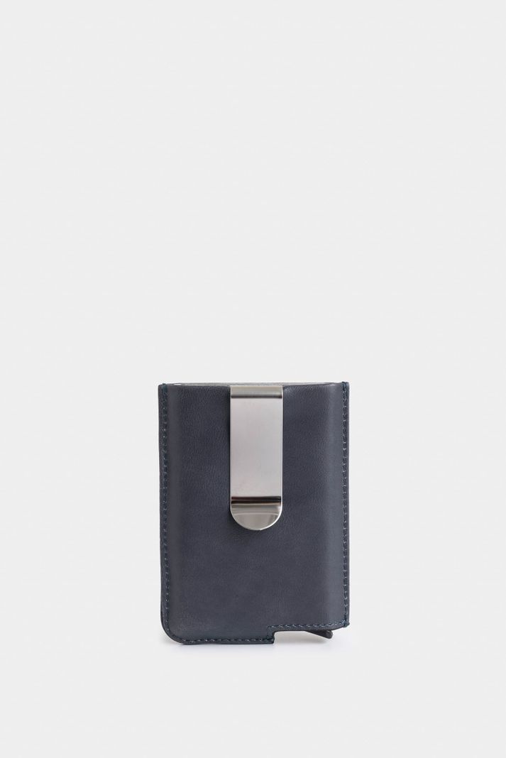 Vélez Porta Documentos De Cuero Miniwallet Azul Osc-2