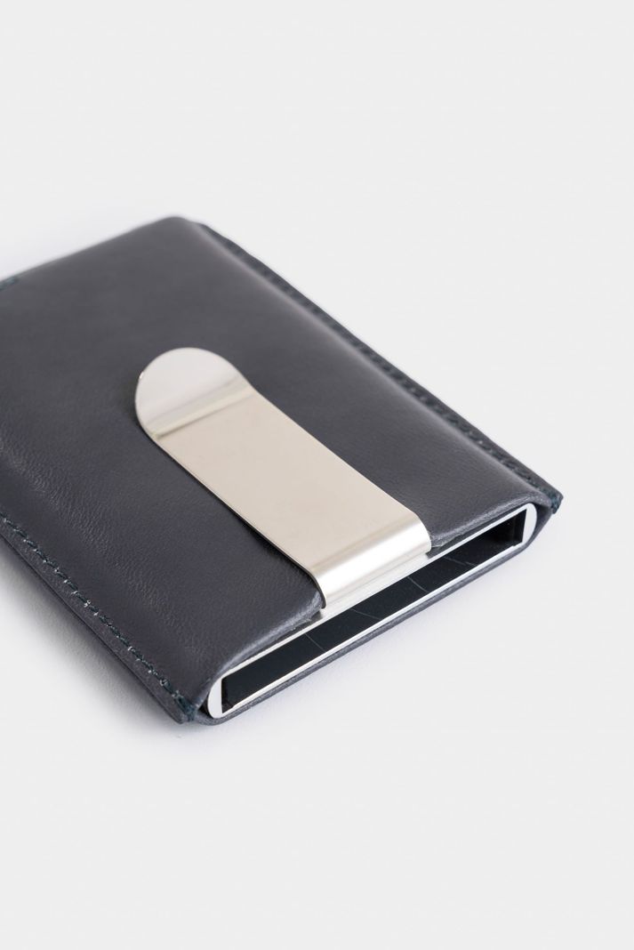 Vélez Porta Documentos De Cuero Miniwallet Azul Osc-4