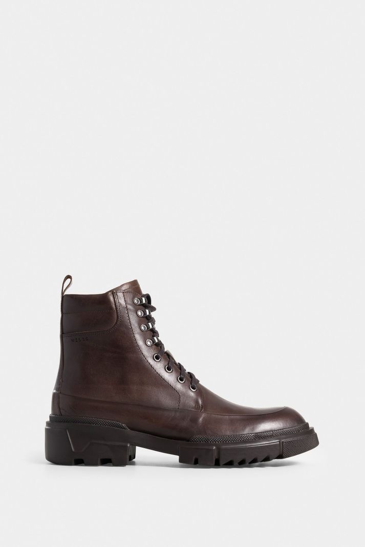 Vélez Botas Navigli Cuero Para Hombre Suela Tractorada Café-0