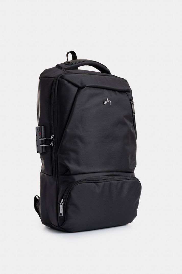 Vélez Tula Morral Nolan De Lona y Cuero Hombre Estilo Negro-1