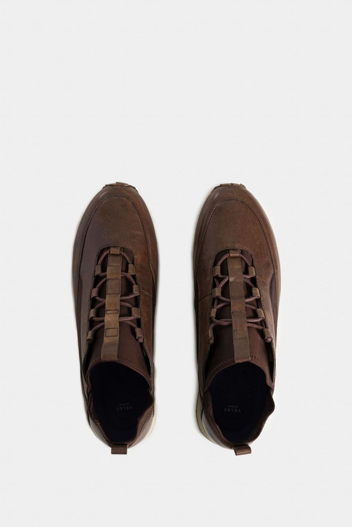 Vélez Tenis Neo 2 De Cuero Para Hombre Con Láser Café-3