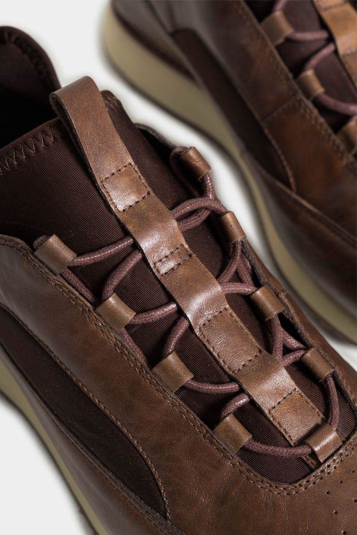Vélez Tenis Neo 2 De Cuero Para Hombre Con Láser Café-4