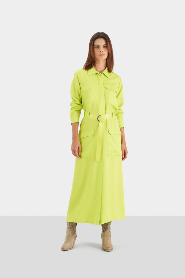 Vélez Mai Vestido Sinaí Para Mujer Estilo Cargo Verde Limón-0