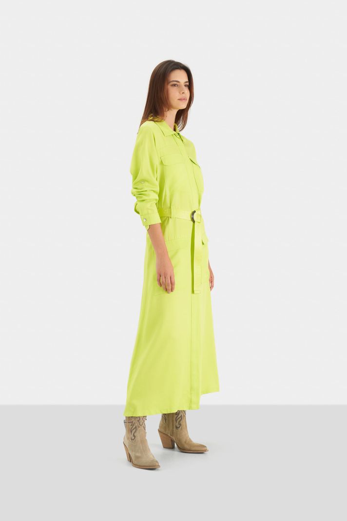 Vélez Mai Vestido Sinaí Para Mujer Estilo Cargo Verde Limón-2
