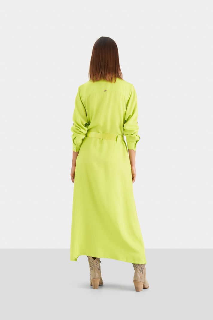 Vélez Mai Vestido Sinaí Para Mujer Estilo Cargo Verde Limón-4