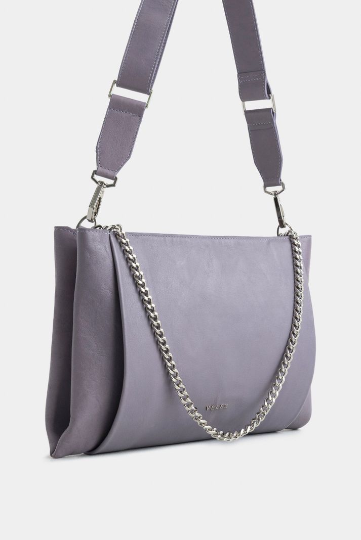 Vélez Shopping Glyceria De Cuero Para Mujer Cadena Lila-1