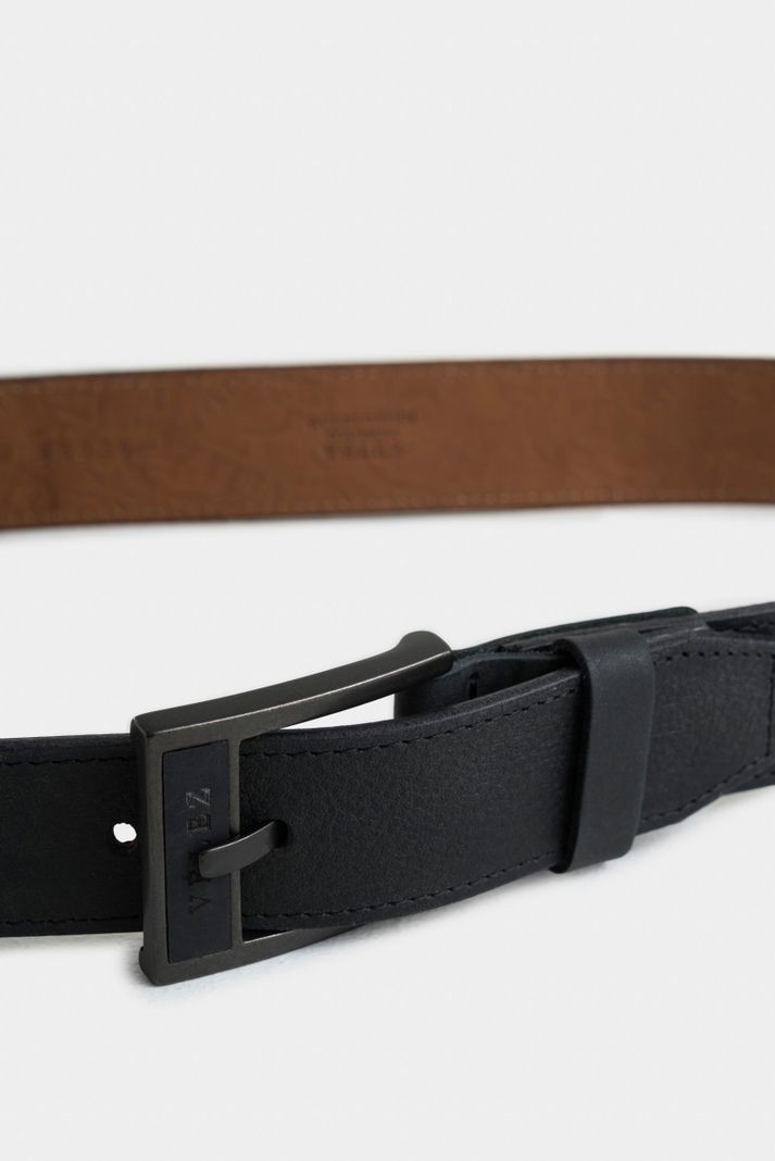 Vélez Cinturón Unifaz Cyclón Cuero Para Hombre Punta Negro-3