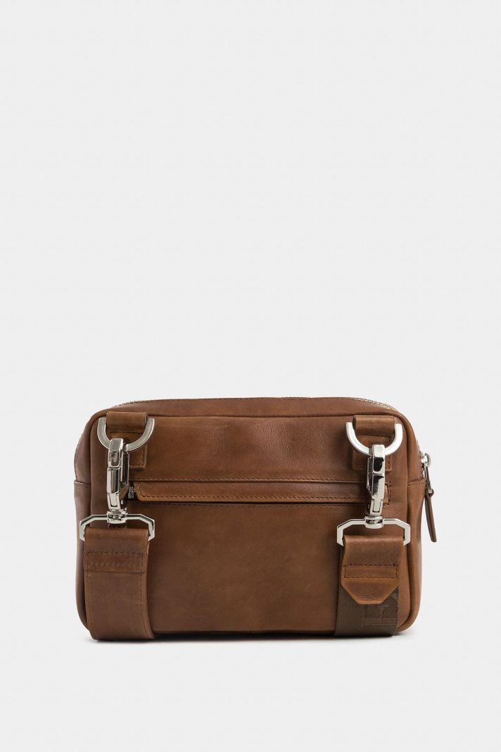 Vélez Manos Libres Bright Cuero Hombre Detalle Gamuzado Miel-2
