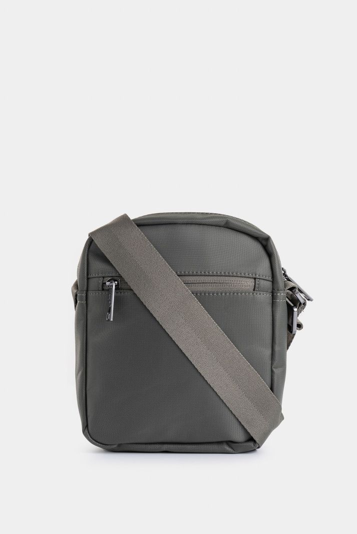Vélez Manos Libres Harrington Lona y Cuero Para Hombre Gris-2