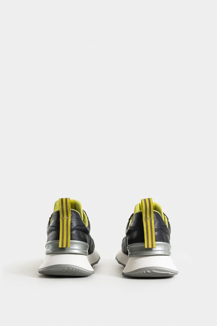 Vélez Zapatillas Mercurio De Cuero y Lona Para Mujer Negro-2