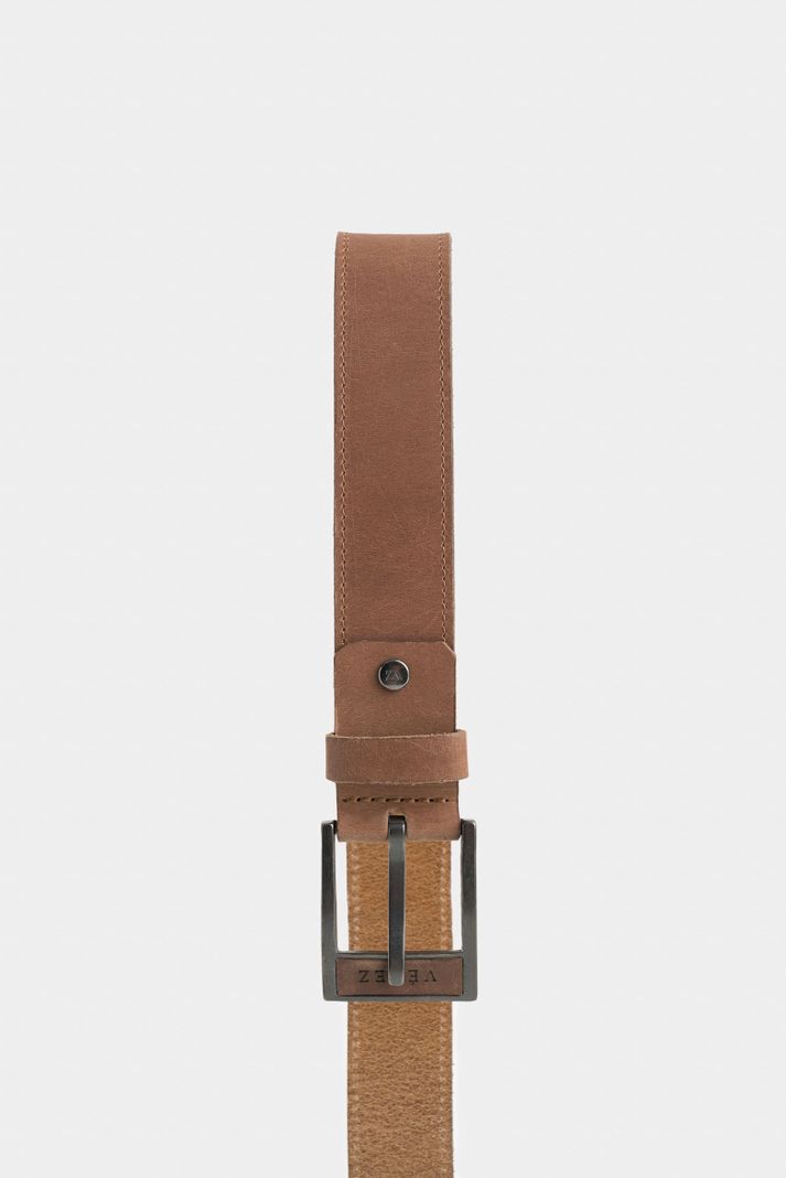 Vélez Cinturón Unifaz Cyclón De Cuero Para Hombre Punta Miel-1