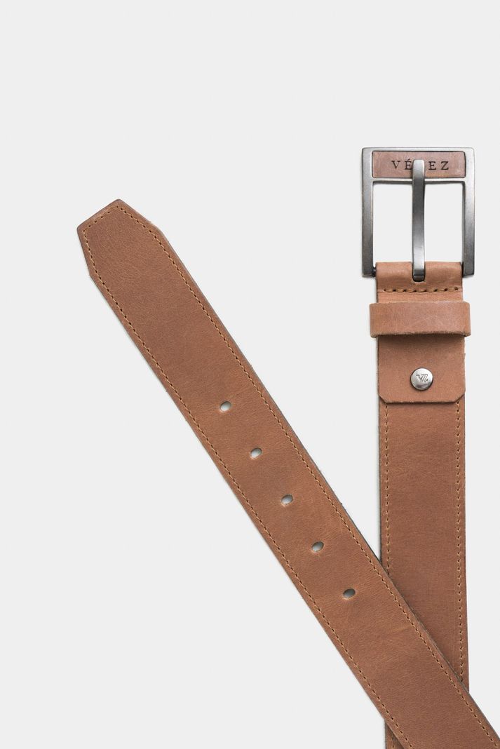 Vélez Cinturón Unifaz Cyclón De Cuero Para Hombre Punta Miel-2