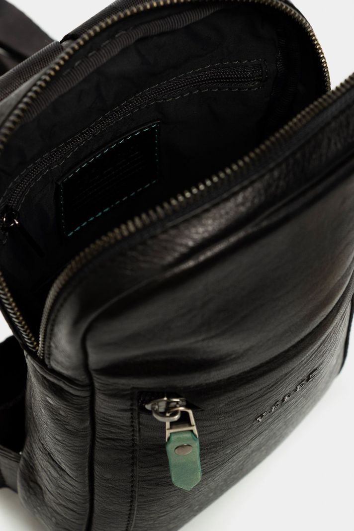 Vélez Manos Libres Mikeno Cuero Para Hombre Cargadera Negro-4