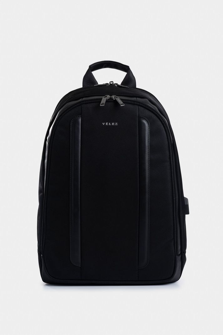 Vélez Mochila Lona Oviedo Monocromático Negro-0