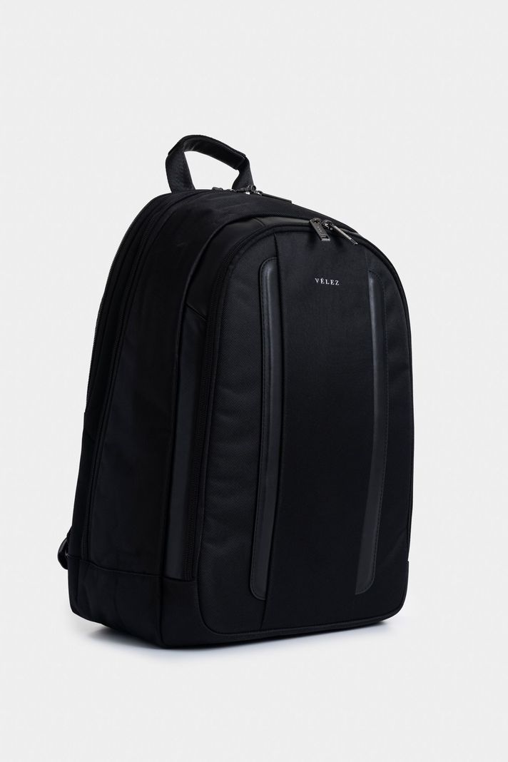 Vélez Mochila Lona Oviedo Monocromático Negro-1