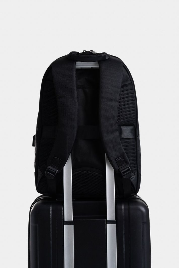 Vélez Mochila Lona Oviedo Monocromático Negro-2