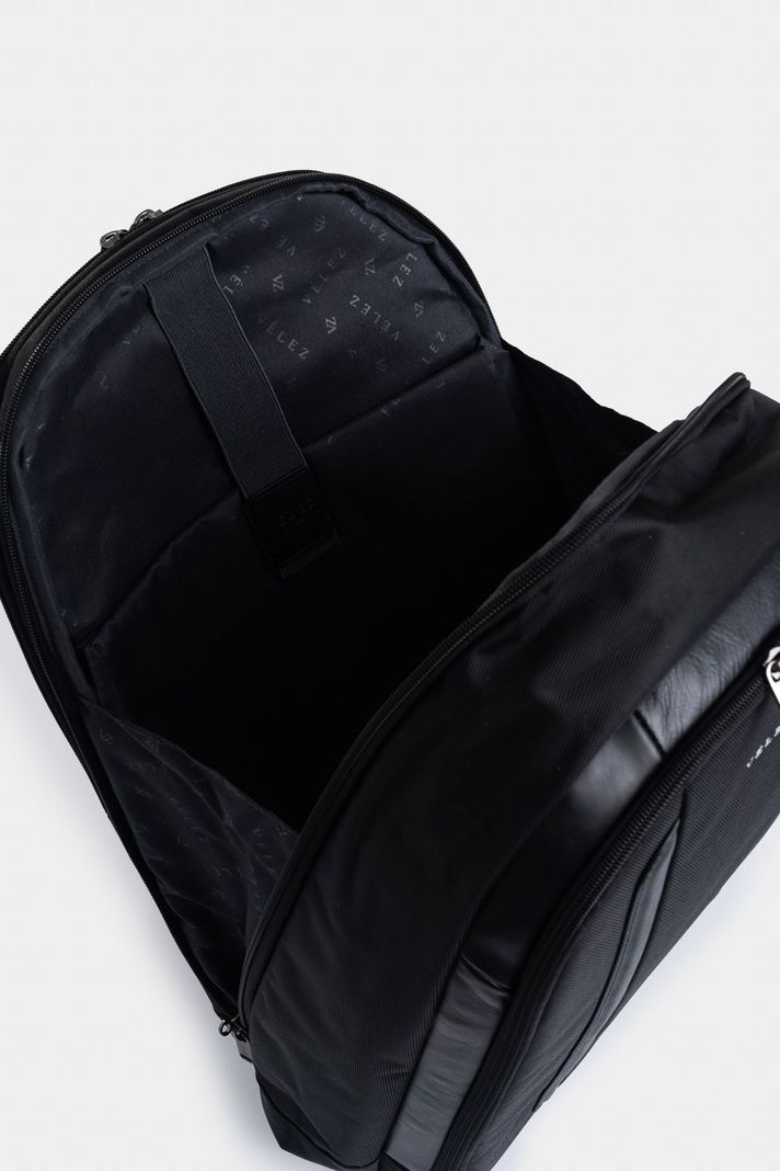 Vélez Mochila Lona Oviedo Monocromático Negro-5