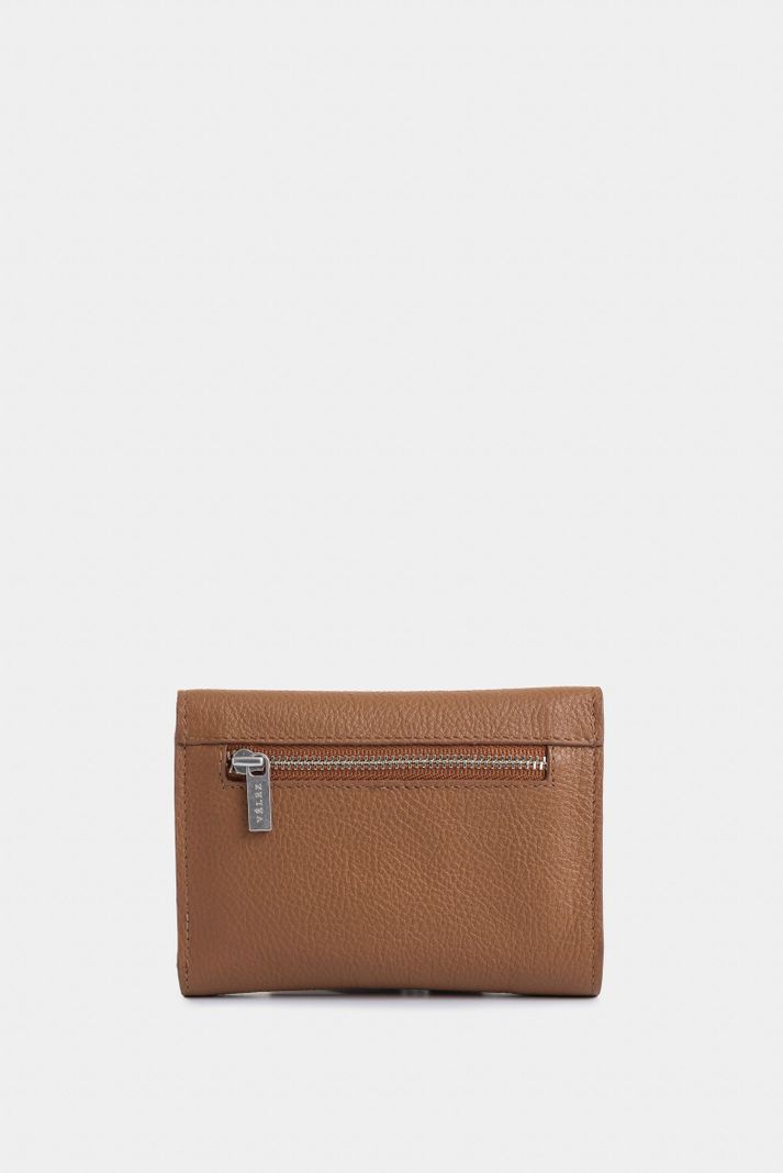 Vélez Billetera Magnolia Cuero Mujer Corte Hexagonal Miel-2