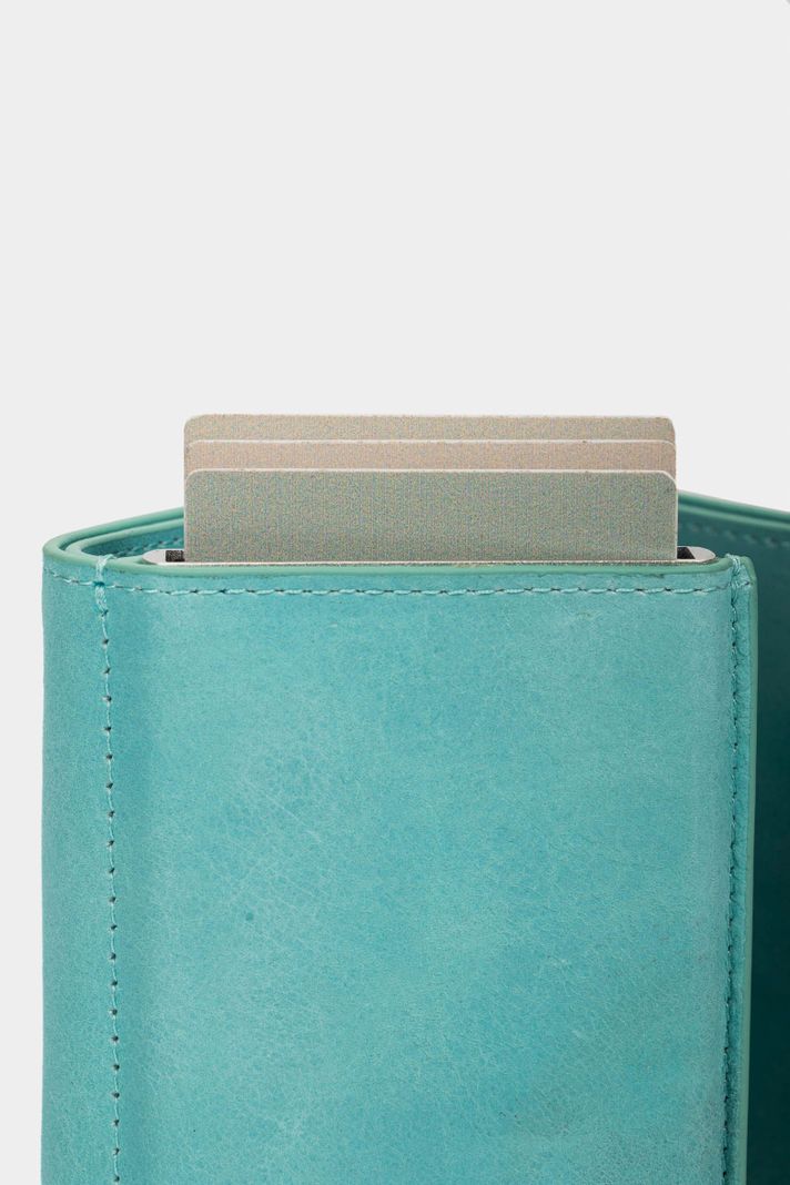 Vélez Porta Documentos De Cuero Tecnológico Azul Claro-4