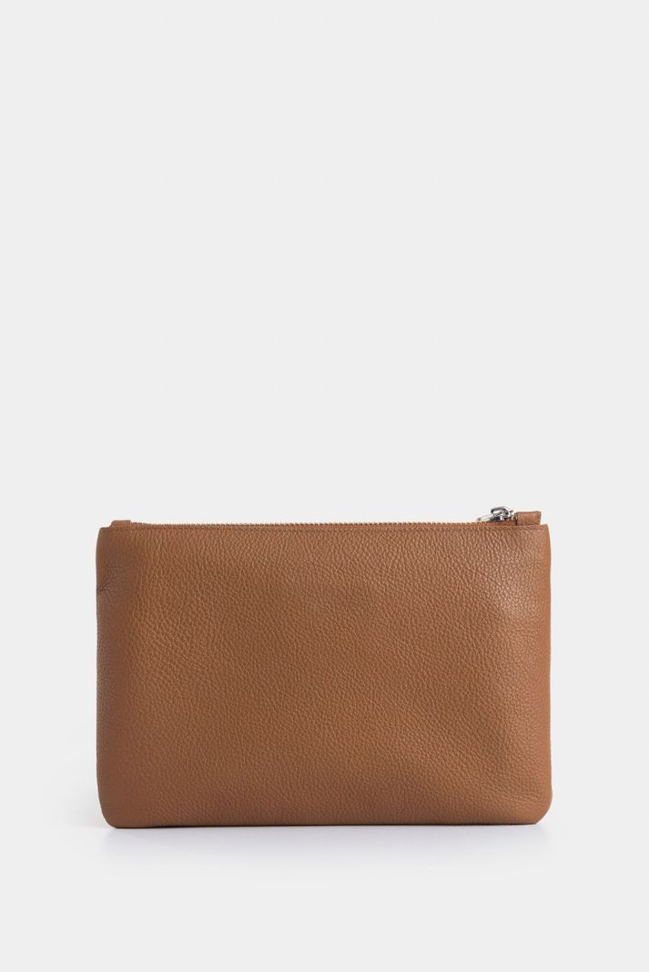 Vélez Cosmetiquera Cuero Para Mujer Doble Bolsillo Miel-2
