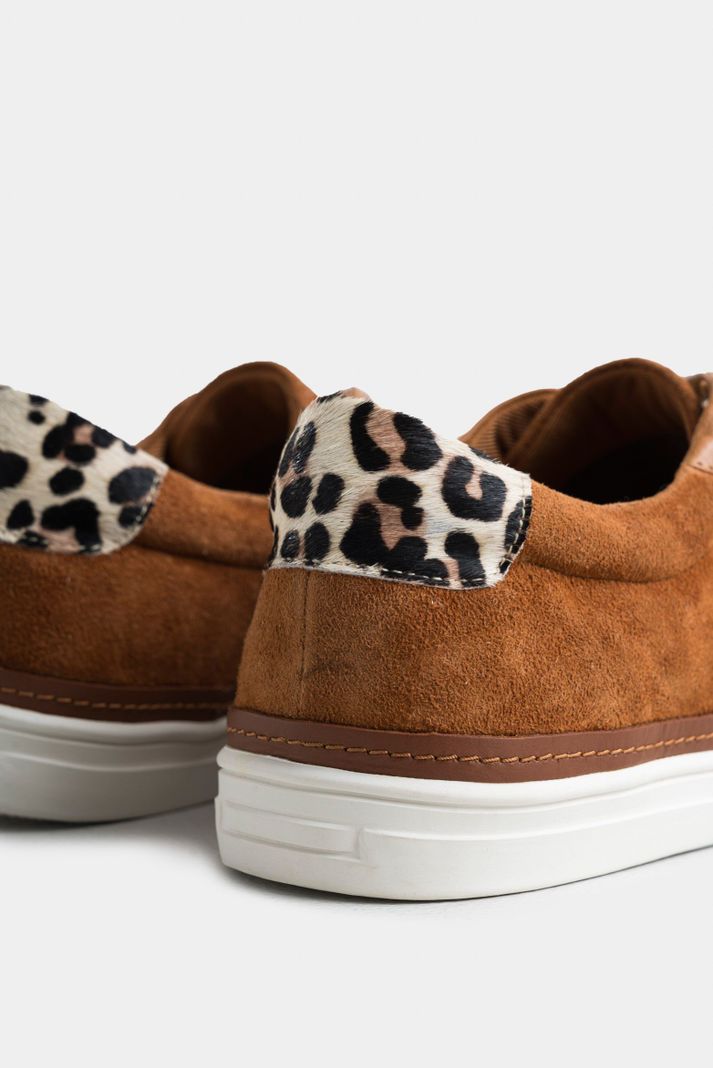 Vélez Zapatillas Dannan 3.0 Gamuza y Cuero Mujer Print Miel-4