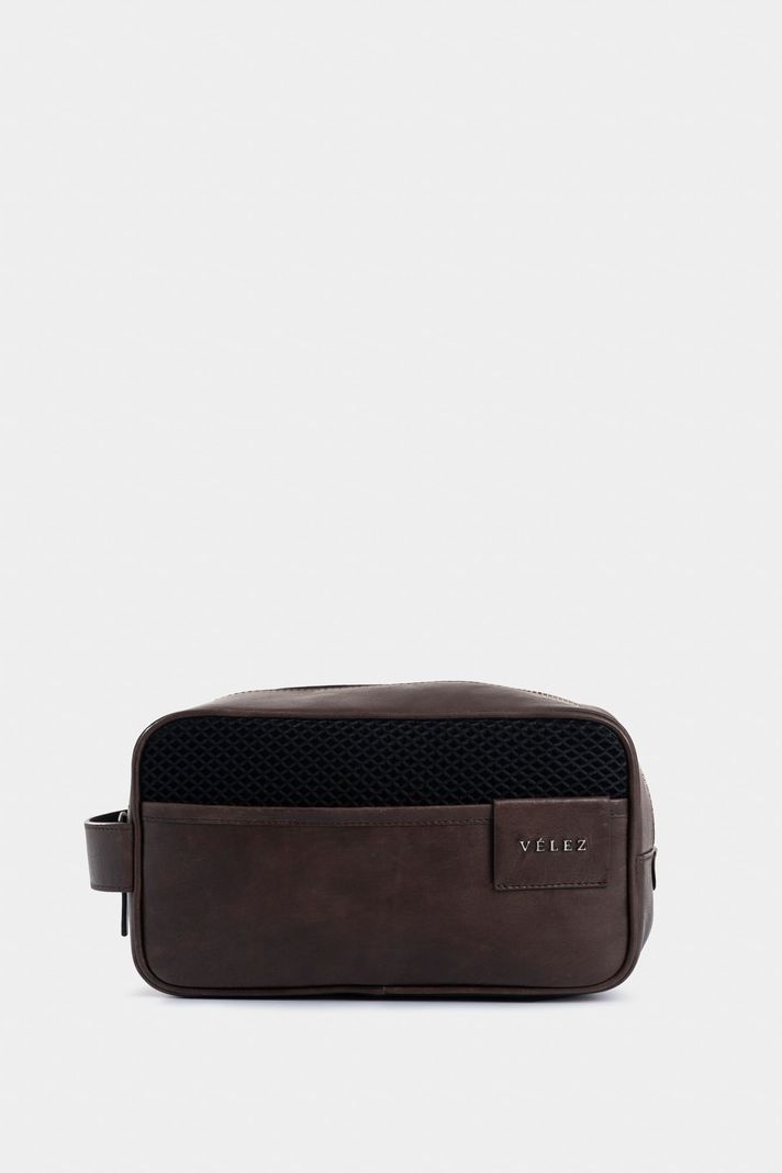 Vélez Organizador De Viaje Cuero Para Hombre Efecto Café-0