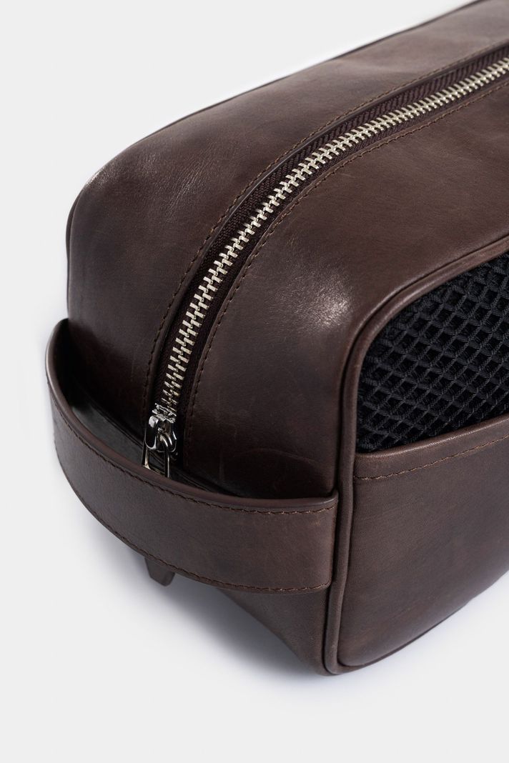 Vélez Organizador De Viaje Cuero Para Hombre Efecto Café-3