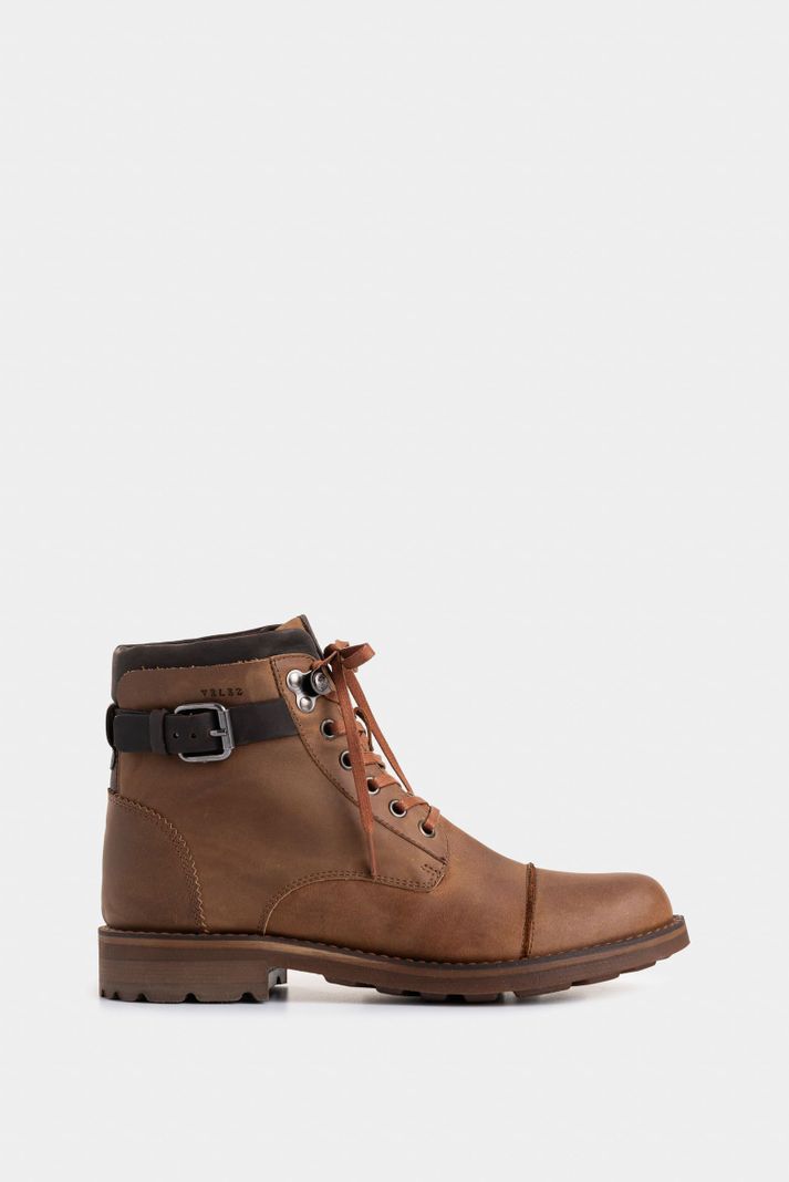 Vélez Botas Casual Laos De Cuero Vintage Miel-0