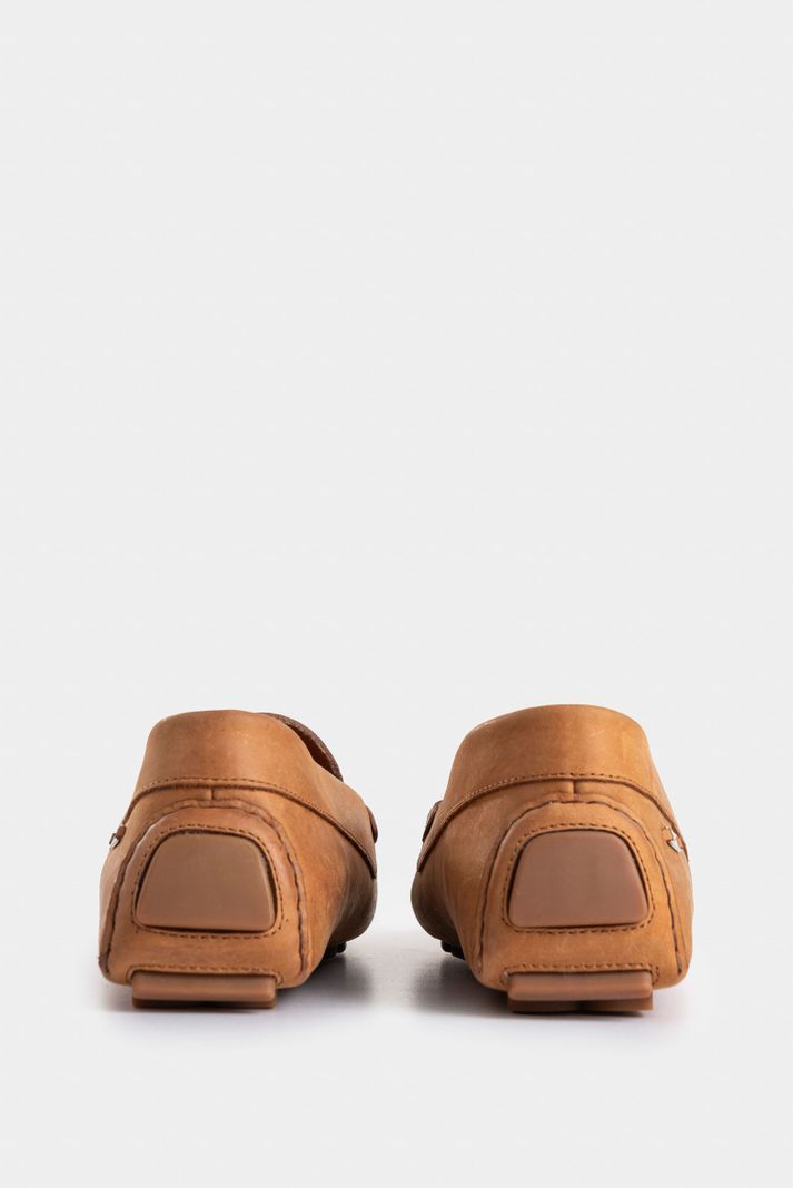 Vélez Mocasines Manchester De Cuero Para Mujer Grabado Miel-2