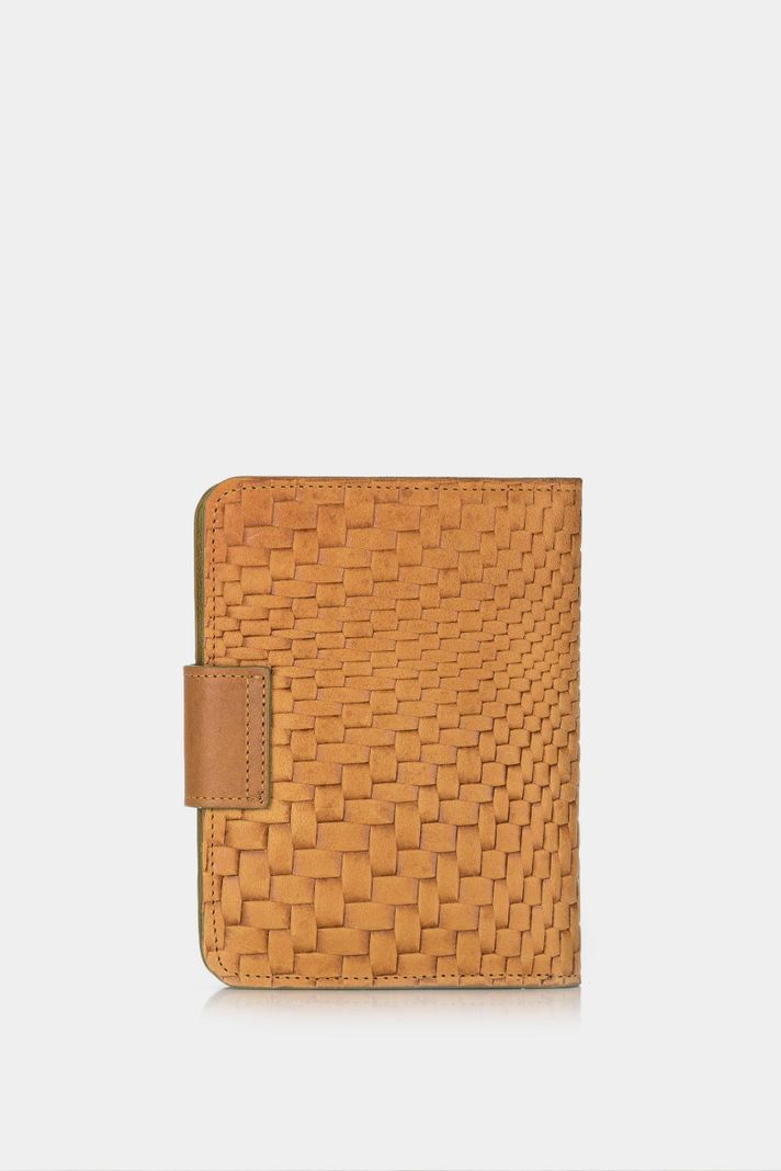 Vélez Porta Pasaporte De Cuero Para Mujer Barhi Miel-2