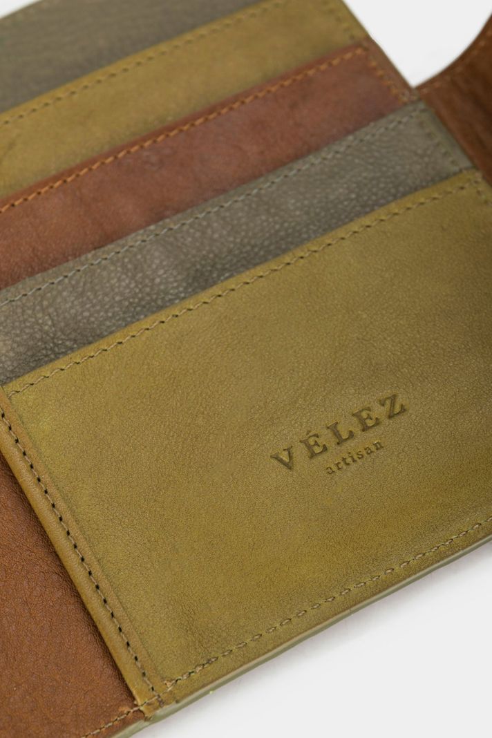 Vélez Porta Pasaporte De Cuero Para Mujer Barhi Miel-4