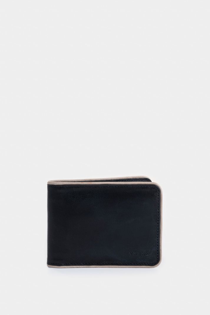 Vélez Billetera Pegasus Cuero Para Hombre Detalle Negro-0