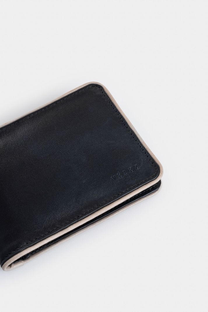 Vélez Billetera Pegasus Cuero Para Hombre Detalle Negro-3