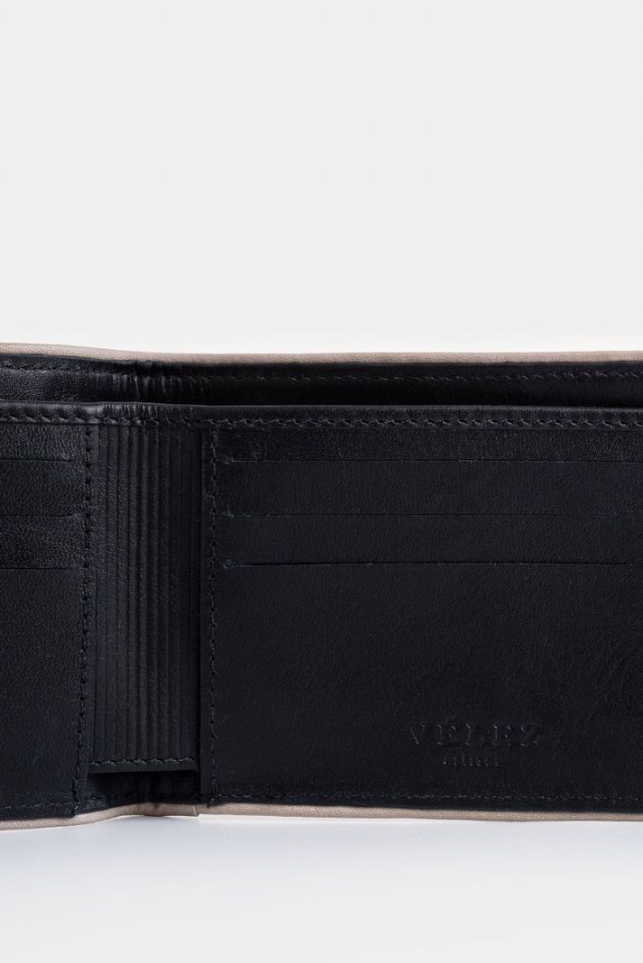 Vélez Billetera Pegasus Cuero Para Hombre Detalle Negro-4