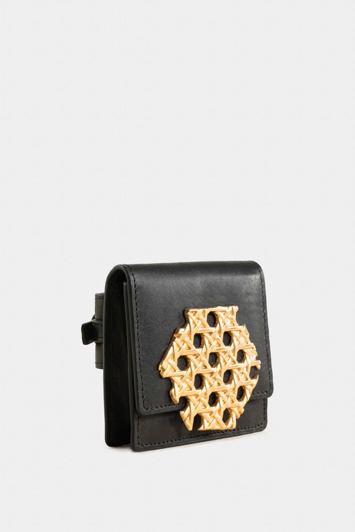 Vélez Monedero Pistacho De Cuero Para Mujer Lafaurie Negro-1