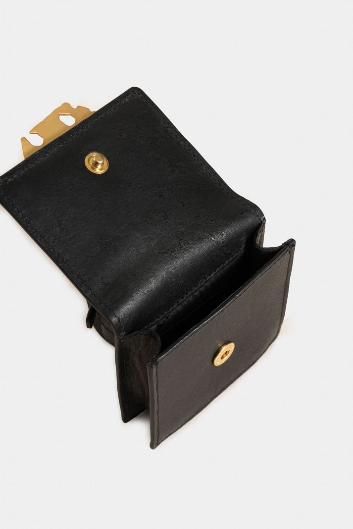 Vélez Monedero Pistacho De Cuero Para Mujer Lafaurie Negro-4