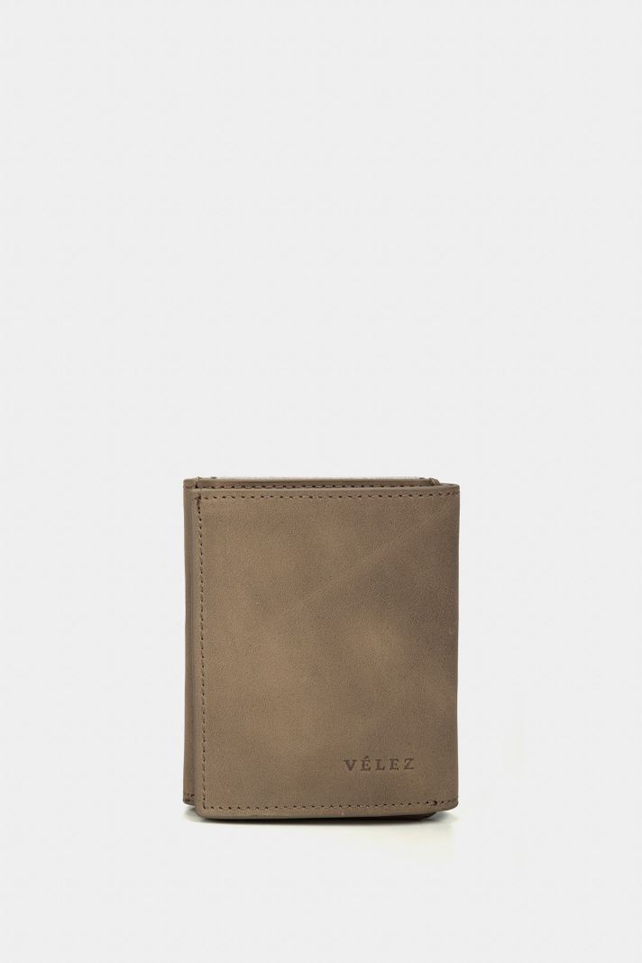 Vélez Porta Documentos De Cuero Tecnológico Gris-0
