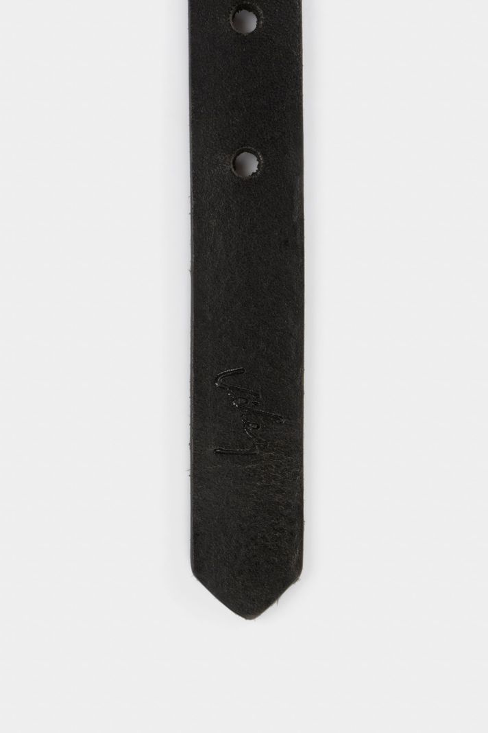 Vélez Cinturón Unifaz Coin De Cuero Delgado Negro-3