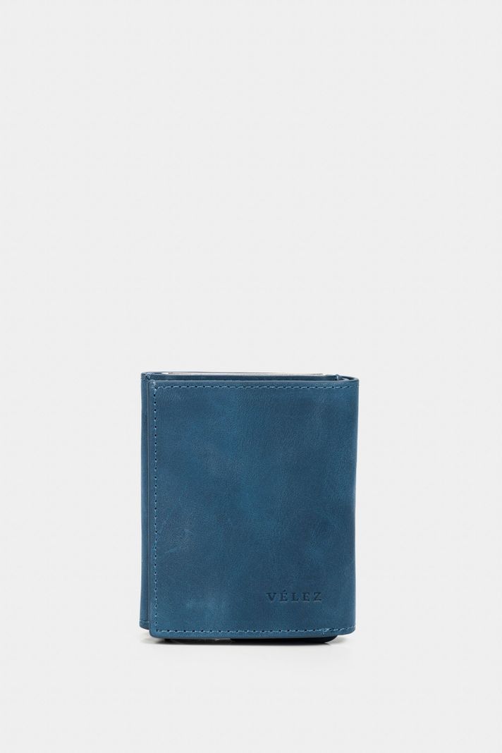 Velez Porta Documentos De Cuero Tecnologico Azul Oscuro