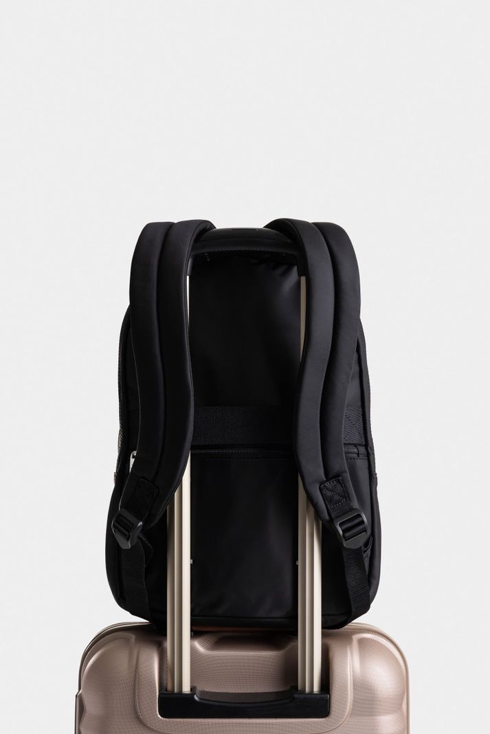 Vélez Morral Púrpura De Lona Para Mujer Manija Cuero Negro-2
